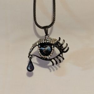Silver and Blue All-Seeing Eye Pendant
